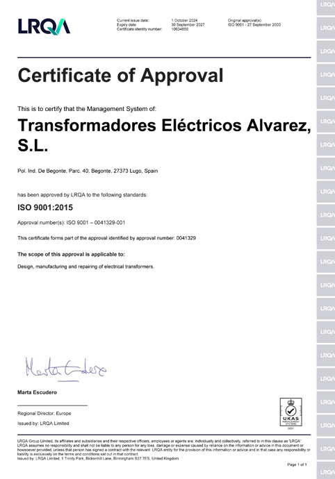 Certificate ISO